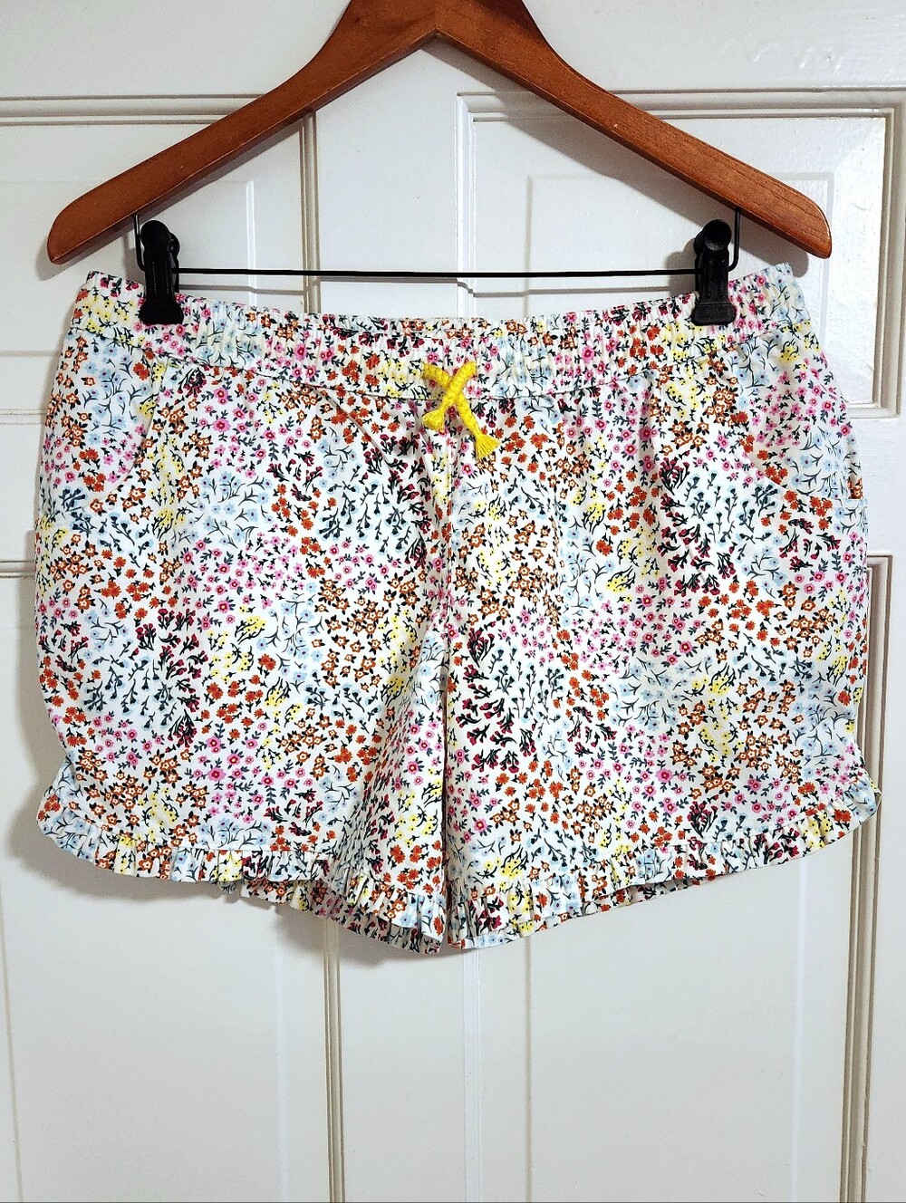 💐Lands' End💐 - Girl's Multicolor Floral Ruffle Hem Drawstring Short